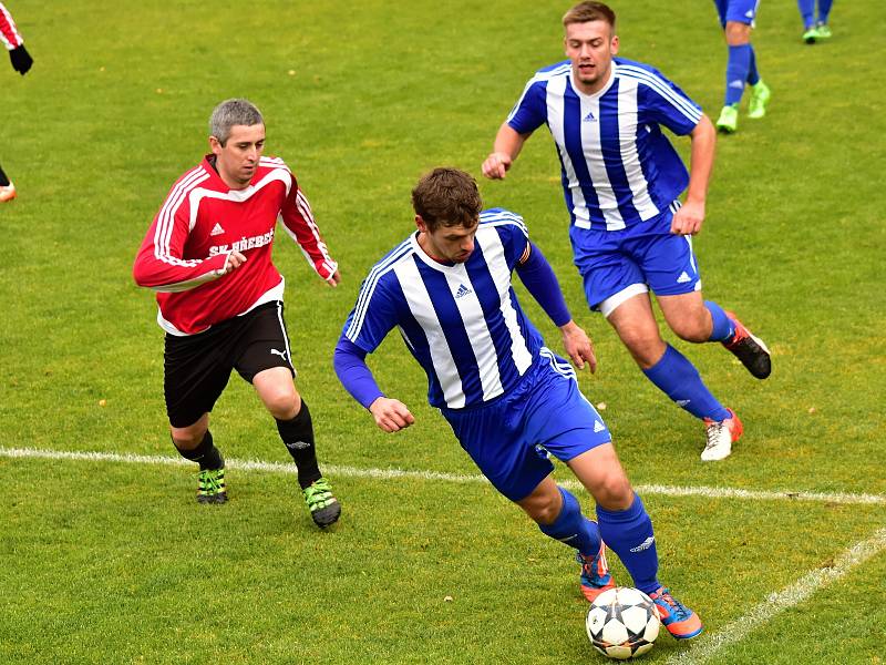 Fotbalisté Zavidova si v závěrečném podzimním kole I. A třídy poradili i s vedoucí Hřebčí.