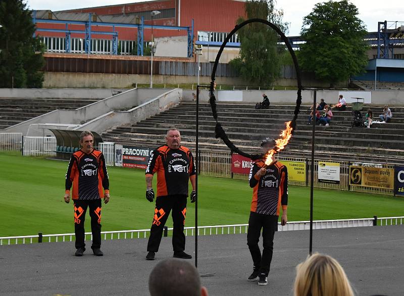 Kaskadéři Flott Cascaders Team v Rakovníku.