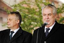 Prezident Miloš Zeman navštívil 28. dubna město Rakovník