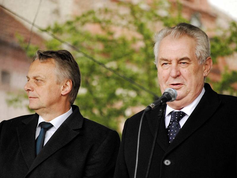 Prezident Miloš Zeman navštívil 28. dubna město Rakovník