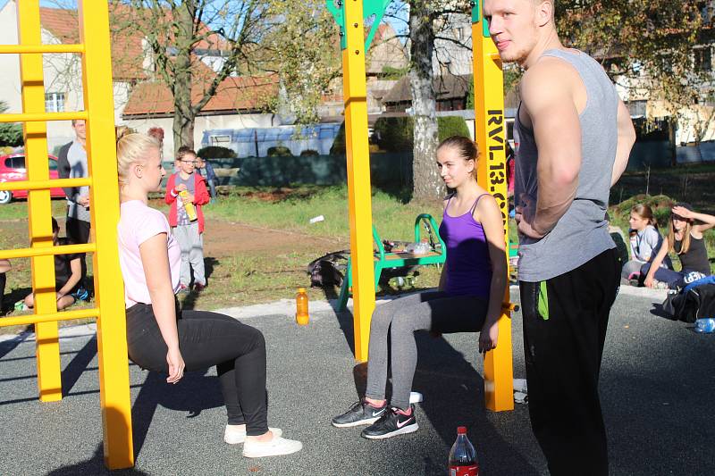 V Lišanech na Rakovnicku otevřeli workoutové hřiště.