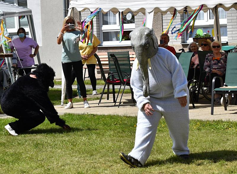 Cirkus Boboland v Domově seniorů v Novém Strašecí.