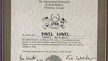 Pavel Havel - čestné uznání IFBB.