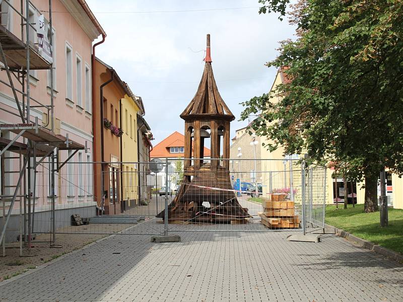 Oprava věže budovy historické radnice