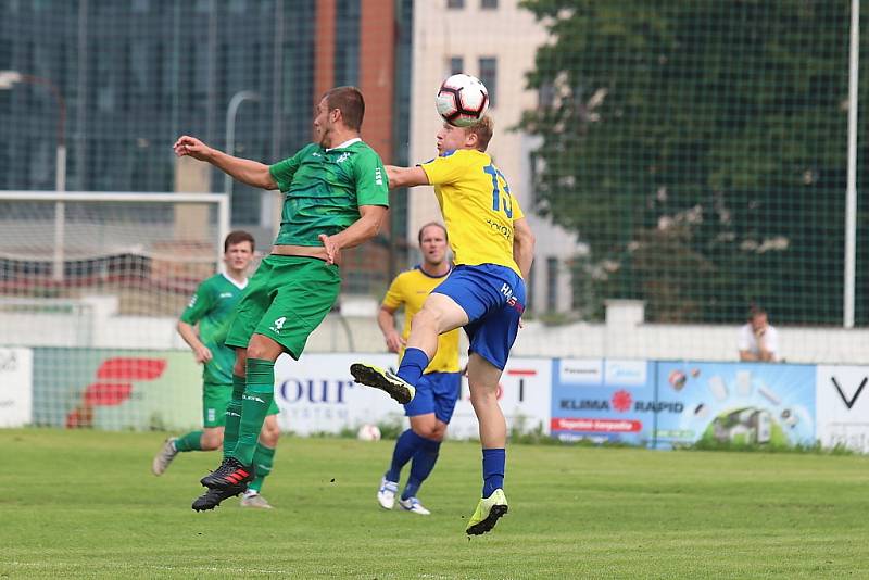 Z fotbalového utkání ČFL Loko Vltavín - SK Rakovník (4:0)