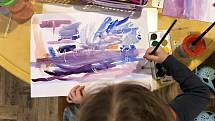Kreativní kurz Zimní krajina v rakovnické Agátce. Foto: Martina Němcová