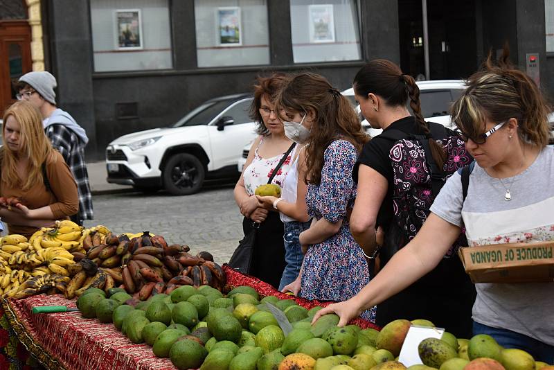 Africké trhy na Husově náměstí v Rakovníku.