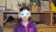Novostrašecké děti si vyráběly masky na masopust.