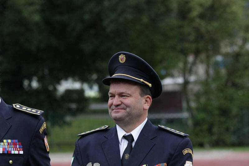 Krajské setkání přípravek Středočeského kraje na hřišti u rakovnické sokolovny, závody malých hasičů.