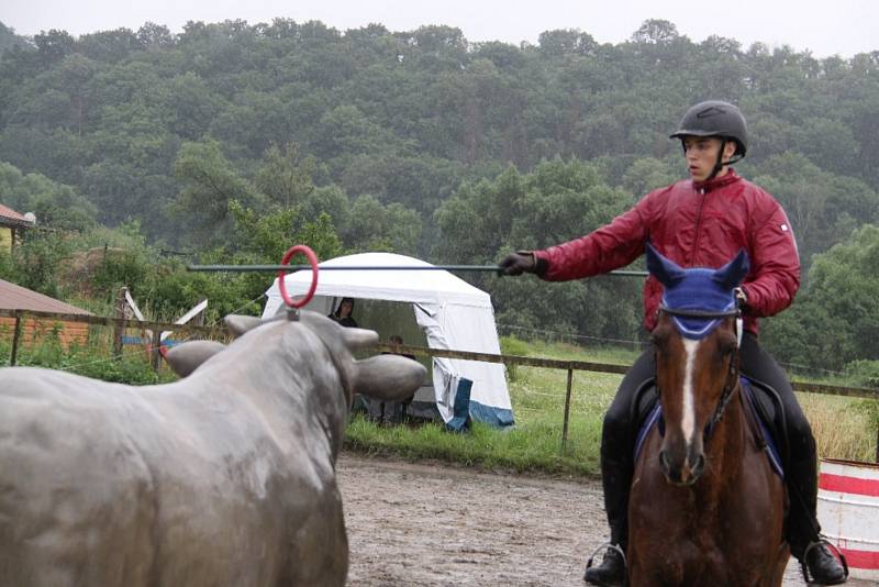 Národních soutěží Working Equitation ve Rtyni nad Bílinou se zúčastnili i koně a jezdci hředelského Jezdeckého klubu Spongilit.