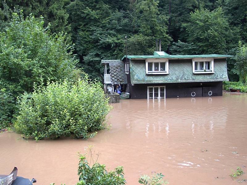 Povodně na Berounce srpen 2002.