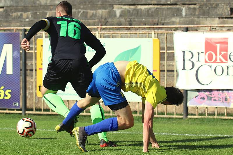 I. A třída: SK Rakovník B (ve žlutém) - Chlumec 1:2 PP