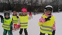 Děti z MŠ Průběžná si užívaly zimní ozdravný pobyt v Dětském resortu areálu Monínec na Benešovsku.