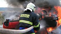 Hasičská soutěž Fire wreck a car se konala v Lužné