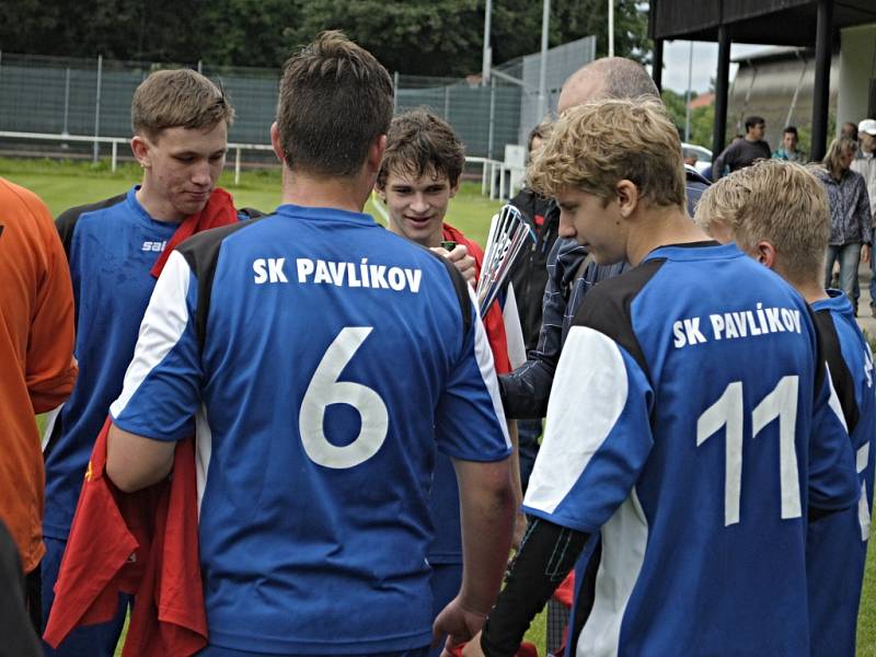 Finále okresního poháru dorostu mezi SK Pavlíkov - Sparta Řevničov. Pavlíkovští vyhráli dvakrát (5:1 a 2:0)