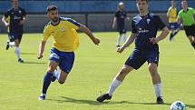 Fotbalová příprava: SK Rakovník (ve žlutém) - SK Benešov 0:1. Hosté byli o něco lepší a zaslouženě vyhráli.