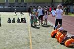 Olympiáda mateřských škol na hřišti u rakovnické sokolovny.