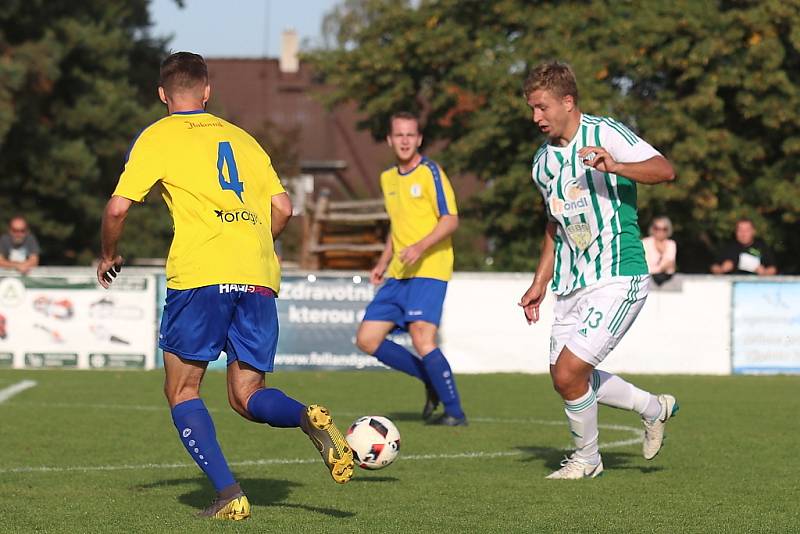 Z fotbalového utkání České fotbalové ligy Hostouň - SK Rakovník (4:0)