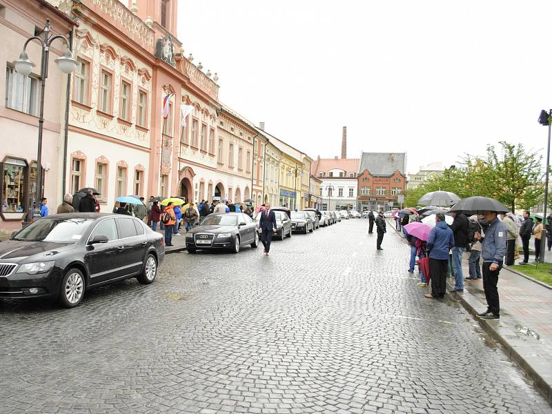 Prezident Miloš Zeman navštívil 28. dubna město Rakovník