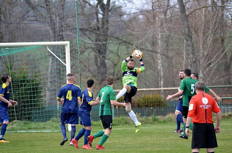 Z utkání fotbalového okresního přeboru Lubná - Olešná (2:0)