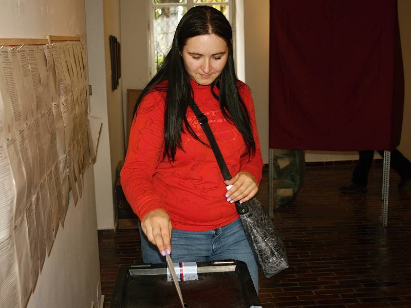 Volby do Poslanecké sněmovny v Rabasově galerii v Rakovníku.
