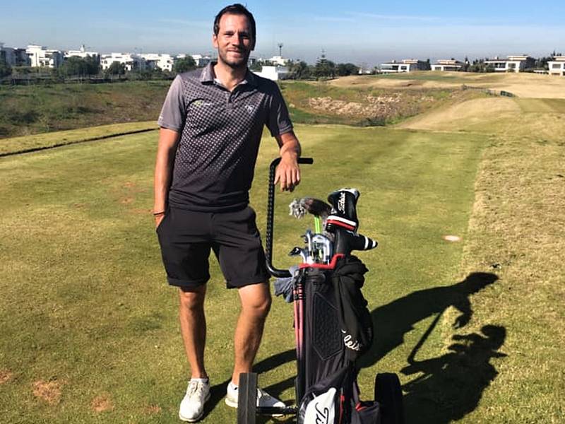 Profesionální golfista Jan Cafourek na své úvodní štaci v Maroku v rámci Pro Golf Tour.