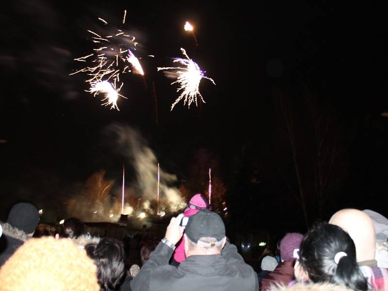 Novoroční ohňostroj v Rakovníku 2013