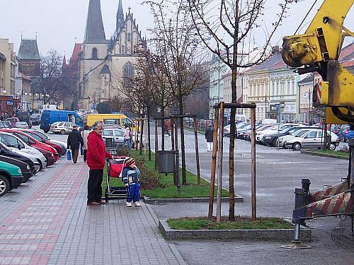 Stavění vánočního stromu Rakovník 2010