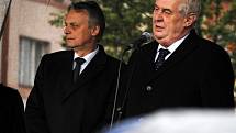 Prezident Miloš Zeman navštívil 28. dubna město Rakovník