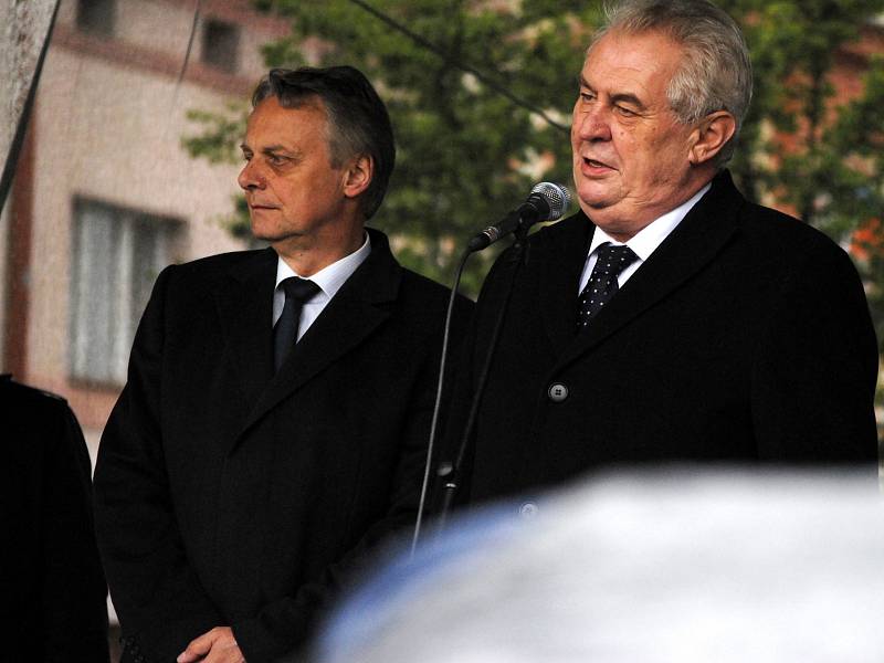 Prezident Miloš Zeman navštívil 28. dubna město Rakovník