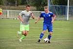 Semifinále národní kvalifikace UEFA Regions Cupu v Novém Strašecí.: Středočeský KFS (v modrém) – Karlovarský KFS 3:1.