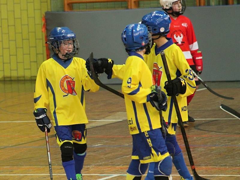 Hokejbalisté, kteří v druhé polovině 90. let hráli Rakovnickou hokejbalovou ligu, se opět sešli ve sportovní hale, aby pomohli potřebným.