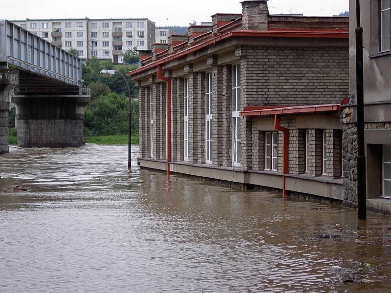 Povodně na Berounce, srpen 2002.