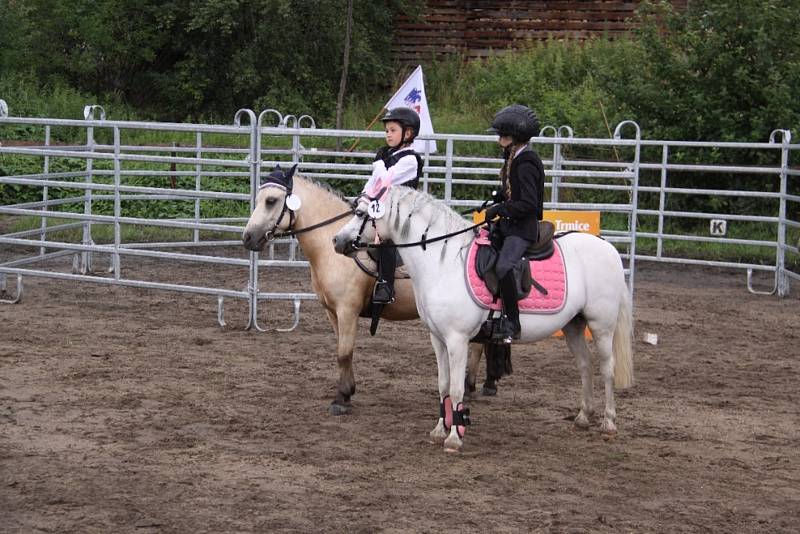 Národních soutěží Working Equitation ve Rtyni nad Bílinou se zúčastnili i koně a jezdci hředelského Jezdeckého klubu Spongilit.