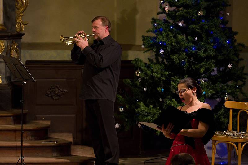 Koncert trojice hudebníků Štruplová, Laštovka, Roubal v Heroldově síni Rabasovy galerie v Rakovníku.