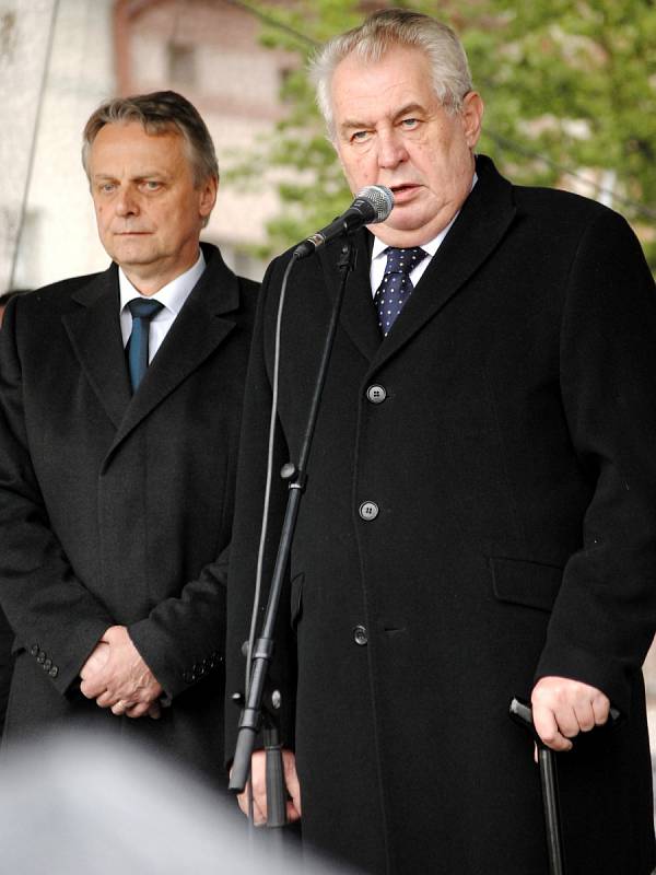 Prezident Miloš Zeman navštívil 28. dubna město Rakovník