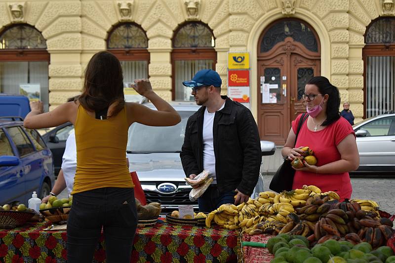 Africké trhy na Husově náměstí v Rakovníku.