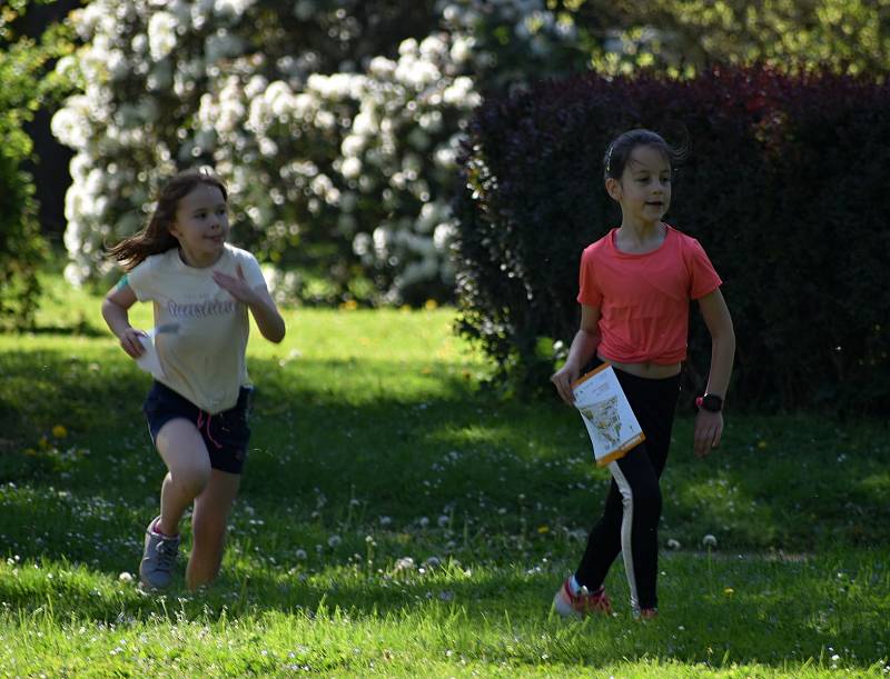 Dům dětí a mládeže v Rakovníku uspořádal v Čermákových sadech orientační běh Dny orientace v přírodě.