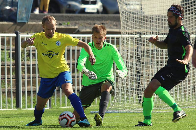 I. A třída: SK Rakovník B (ve žlutém) - Chlumec 1:2 PP