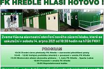 FK Hředle dokončil nové kabiny, slavnostně je otevře v sobotu.