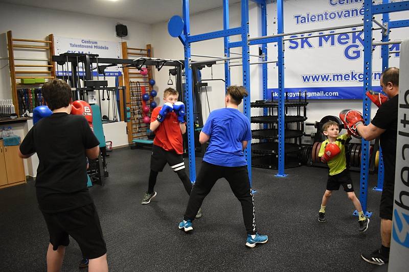 Boxerské lekce ve sportovním klubu Mek GYM vede i bývalý profesionální boxer Vladimír Řezníček starší.