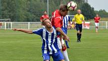 Novostrašečtí fotbalisté zdolali v regionálním derby Tuchlovice 6:3.