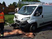 Sobotní dopravní nehoda u Bušovic.