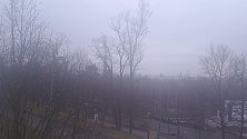 Nedělní mrazivé ráno v Plzni.