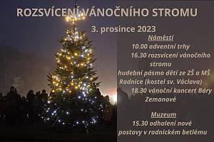 Rozsvícení vánočního stromu v Radnicích