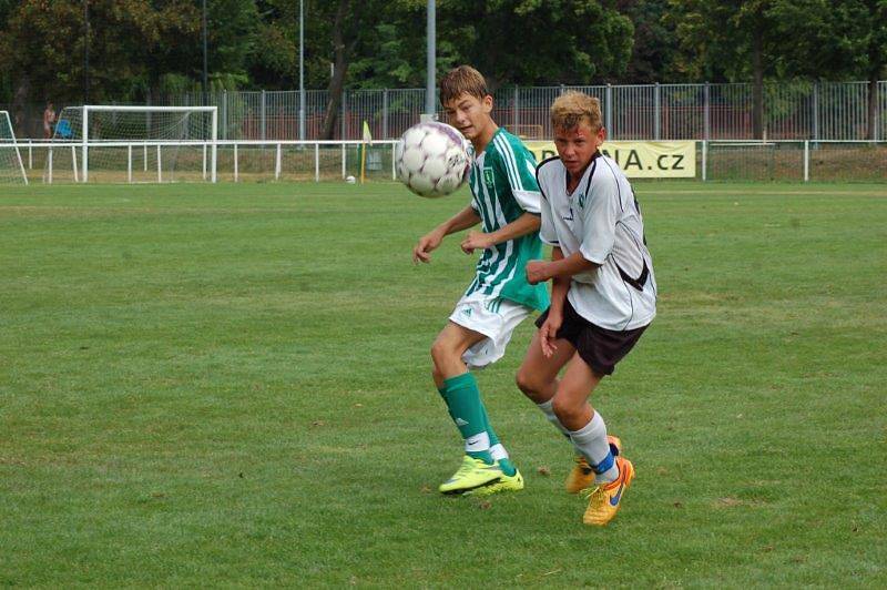 První ligový zápas starších žáků FC Rokycany U15. 