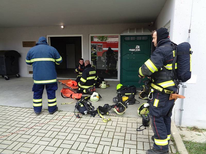 Zbirožští hasiči cvičili na Švabíně
