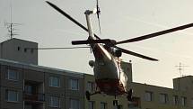 Vrtulník zasahoval v Rokycanech.