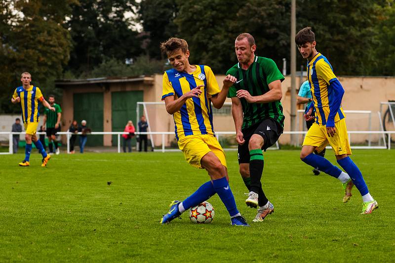 FC Rokycany (fotbalisté v zelenočerných dresech), ilustrační snímek.