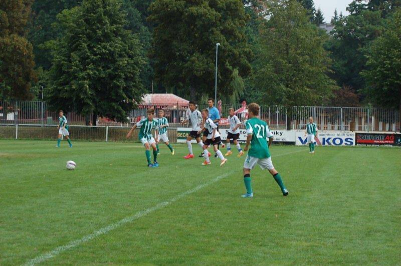 První ligový zápas starších žáků FC Rokycany U15. 